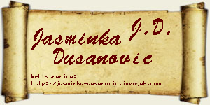 Jasminka Dušanović vizit kartica